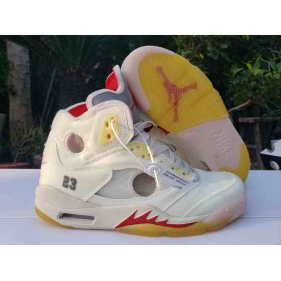 Nike Air Jordan 5 Retro OFF-WHITE X AIR JORDAN 5 Men Shoes